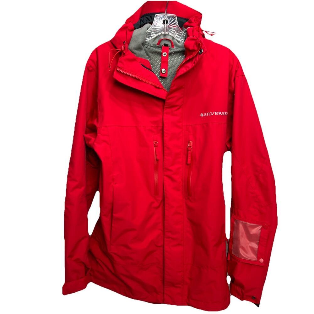 Silversea Expeditions Traveler Hooded Red Jacket Ship To Shore Parka Mens Sz S